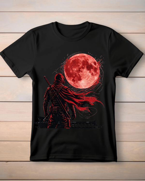 AK Crimson Shadow Ninja Drop Shoulder T-shirt Black - Premium 200 GSM Oversized Fit